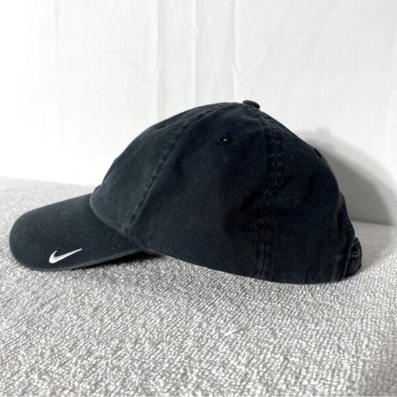 Nike Golf Tour Challenge Black Ribbed Texture Adjustable Fit Ball Cap Hat - Picture 5 of 12